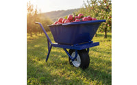 Wheelbarrow High Capacity Single Wheel Wheelbarrow Utility Cart for Farmers, Workers, Farm, Orchard