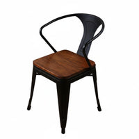 Industrial Design Side Chair Commercial-Grade Restaurant Seat Easy to Clean