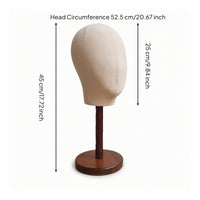 Mannequin Head with Detachable Wood Stand Professional for Boutiques
