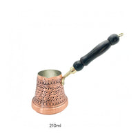 Turkish Coffee Pot Tin-Lined Hammered Copper Cezve Engraved