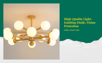 Adjustable oak ceiling light