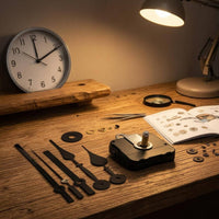 Quartz Clock Movement Kit Mounting Hardware Home Decor Black Plastic