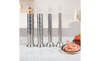 4 Pieces Stainless Steel Sausage Stuffing Funnel Compatible Sausage Stuffer Attachment Polished Kitchen Tool Universal for Butchers