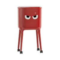 Trash Can with Legs Rectangular Mobile Waste Bin Long-Lasting for Kitchen