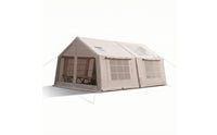 Inflatable Camping Tent Easy Setup Tent with PVC Door Curtain Spacious for Campers, Families, Comfort Camping, Backyard