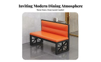 Modern Design Restaurant Booth and Table Set Easy to Clean Quick-Service Restaurant Table and Chair Heavy Duty Frame Diner Booth Seating Combination for Cafe Owners, Bar