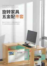 冷轧钢旋转书桌五金配件办公桌多功能桌小旋风折叠台面家具连接件
