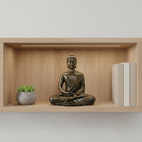 Meditating Buddha Sculpture Antique Finish Seated Buddha Figurine for Buddhists