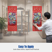 Flannel Gold Foil Door God Sticker, Waterproof, Weatherproof, Holiday Decor, Yuchi Gong, Qin Qiong, Jingde