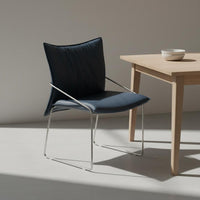 Space Saving Stainless Steel Dining Chair Sturdy Metal Legs Bauhaus Design Chair Easy to Clean for Cafe, Small Apartment