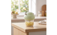 Garlic Chopper with Glass Bowl Reusable Power Electric Food Chopper Portable Small Appliance Blender for Camping