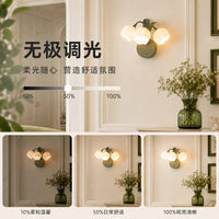 Tiworld Magnetic Charging 3-Head Wall Lamp with Flower Design