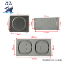 Round Universal Air Conditioning Vent for Yachts, RVs, and Engineering Machinery - Gray Double Port