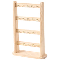 Solid Wood Minimalist Jewelry Display Stand, Multi-layer Organizer for Keychains, Hair Ties, Hair Accessories, Bracelets, for Market Stalls