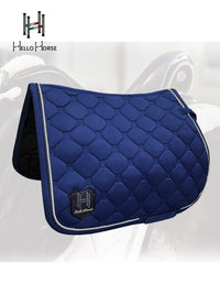 Hello Horse Equestrian Three-Piece Set: Saddle Pad, Ear Bonnet, Leg Wraps, Wear-Resistant and Anti-Slip, Matching Colors