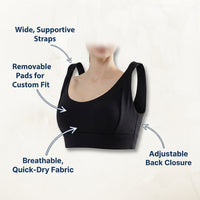 Sports Bras Women High Impact Non Wired with Back Closure for Running and Gym, Shock Absorber with Removable Padding Inserts