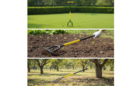 Stand-up Manual Lawn Aerator Heavy Duty Lawn Aerator Ergonomic Manual Soil Loosening Tool Hand-Push for Gardeners, Homeowners, Garden Maintenance, Orchard