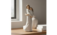 Mother Daughter Figurine Heartwarming Design Sentimental Resin Sculpture