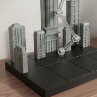 Cityscape Display Stage Versatile Compatibility Robot Model Battle Diorama Dynamic Posing Articulated Display Stand for Hobbyists, Desktop Decoration