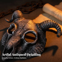 edgy goat prong face covering for all genders pronged Monster face covering Large curved protrusions for Adults, Teenagers