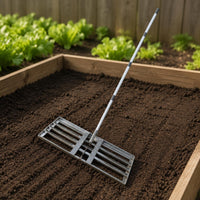 Lawn Leveling Rake Foldable Soil Leveling Rake Adjustable Handle for Gardeners