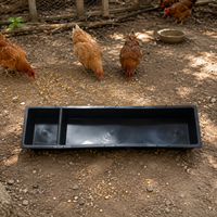 Feeding Trough, Livestock, Chicken Feeder, For Cattle, Feed Trough, Galvanized Metal, 75/90cm×20cm, Dry/Wet Feed Compatible