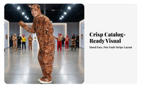 Full-Body Tiger Costume Hooded Tiger Onesie Cozy Animal Costume Lightweight for Stage Performances
