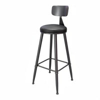 Upholstered Counter Stool with Backrest Light Luxury Design Bar Chair mechanical design Easy to Assemble for Adults, Dining Room