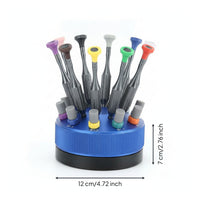 10 Pieces Watch Repair Screwdriver Set Textured Grips Clock Repair Screwdriver Set Organized for Watchmakers