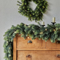 Artificial Pine Cypress Christmas Garland PE Vine with Pine Needles for Door Hanging