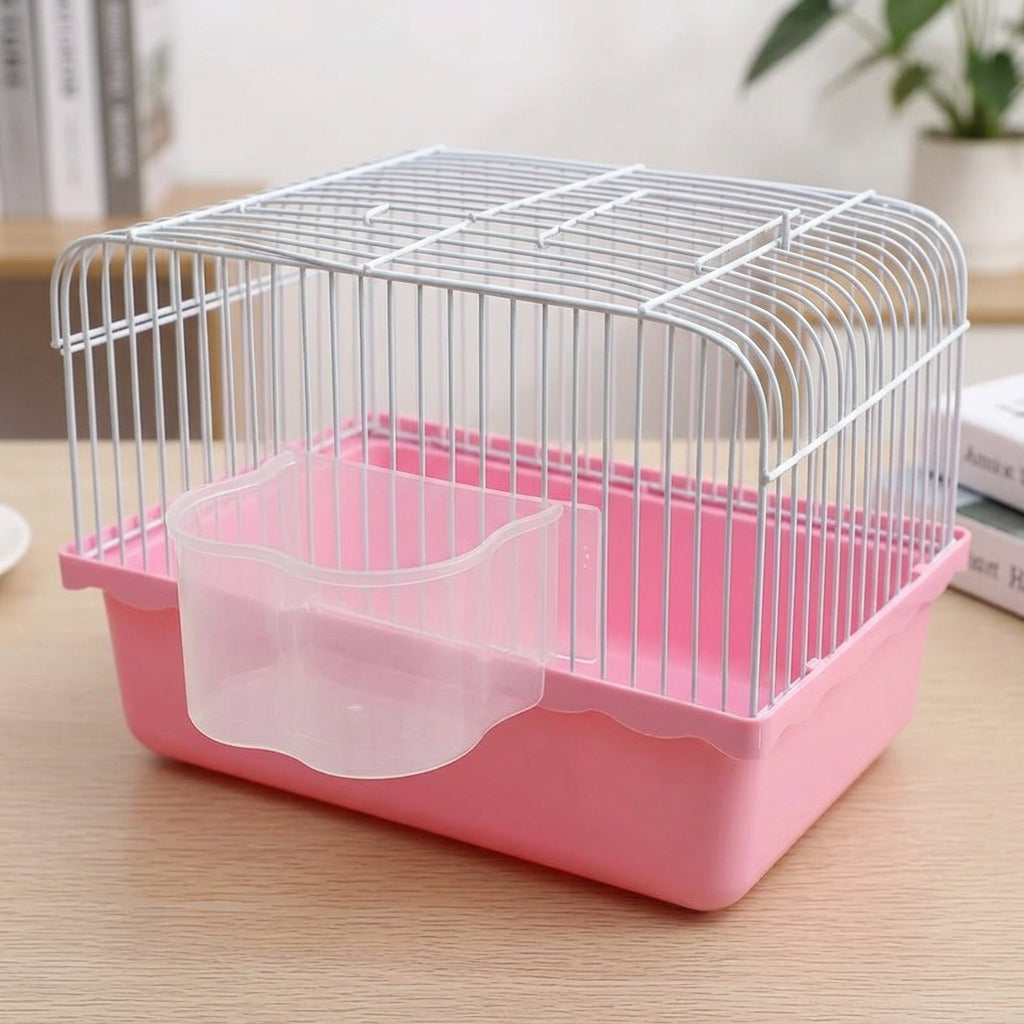 Hanging Bird Feeder and Parrot Feeder, Single Cup Parrot Cage Feeder, Attachable Bird Cage Accessory for Budgie Cockatiel Pet Bird Supplies