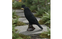 Holiday Prop Artificial Dove Figurine Feathered Surface Fake Dove Figurine Garden Decoration Black Bird Ornament Lifelike for Halloween, Christmas