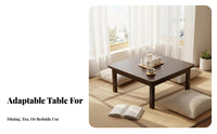 Square Floor Seating Table Versatile Floor Desk Long-Lasting Sturdy Construction for Students, Adults, Alcove Window, Bedroom