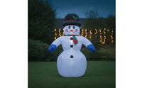 Christmas Inflatable Snowman Freestanding Snowman with Top Hat Decoration Puncture-Resistant Easy to Use for Yard, Storefront