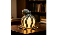 Marine-Themed Cephalopod Table Lamp | Warm Glow, cephalopod Resin Lamp, for Living Room