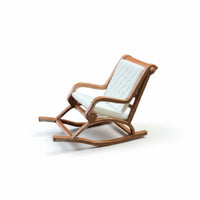 Dollhouse Rocking Chair Functional Swivel Chair Miniature Rocking Chair