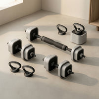 Adjustable Dumbbell Set Non-Roll Weights Non-Slip for Home Gym, Beginners