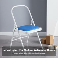 Foldable Mind-Body Practice Inversion Chair Heavy Duty Folding Mind-Body Practice Chair Sturdy Construction Handstand Training Tool Stable Design for Beginners, Seniors, Home Gym