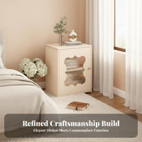 Single-Drawer Metal End Table Minimalist Design Bedroom Furnishing for Dorm Room