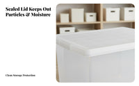 Clear Stackable Box with Lid Space-Saving Stackable Clear Box with Lid