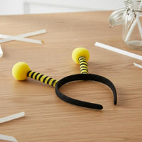Wings 2-Piece Antenna Headband Transparent Panels for Halloween, Dress-up Party