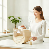Self-Flowing Rice Storage Container Opening Rice Dispenser Countertop Pantry Organizer Transparent for Organizers