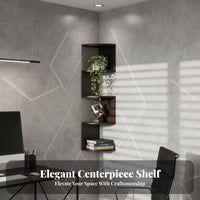 Tiered Fan-Shaped Shelf Multi-Tier Design Wall-Mounted Rack Easy to Install