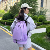户外羽毛球拍收纳运动包带鞋仓出差短途旅行包双背游泳训练束口袋