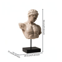 Bust on Stand Tall Classical Bust Statue Ancient for Living Room, Shelf Display