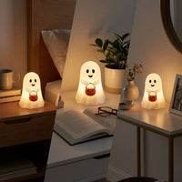 Halloween White Ghost Resin Figurine for Party and Desk Decor
