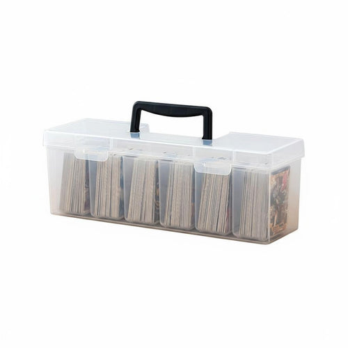 Compartmental Card Container particleproof Multi-Compartment Storage Box Clear View