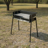 Stainless Steel Foldable Charcoal Grill Outdoor Folding Charcoal Grill Long-Lasting Easy to Clean for Backyard, Camping