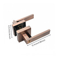 Square Rosette Lever-Style Door Latch & Tumbler Cylinder Bedroom Door Lock Modern House Hardware