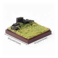 1/64 Scale Miniature Display Base Low-Profile Display Platform with Frame Compact Solid for Modelers, Desk, Shelf